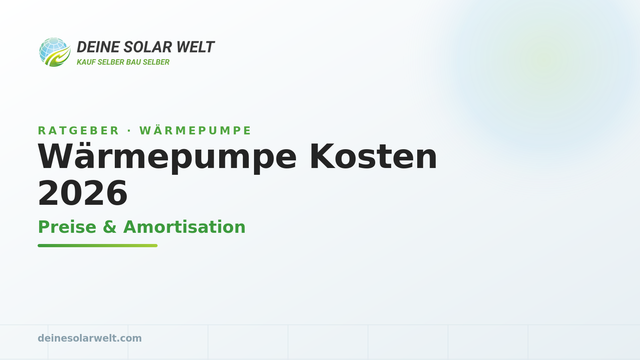 Wärmepumpe Kosten 2026: Preise & Amortisation