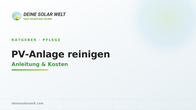 PV-Anlage reinigen: Anleitung & Kosten