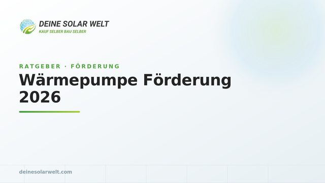 Wärmepumpe Förderung 2026