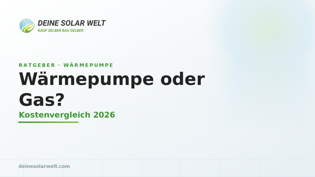 Wärmepumpe oder Gasheizung? Der Kostenvergleich 2026