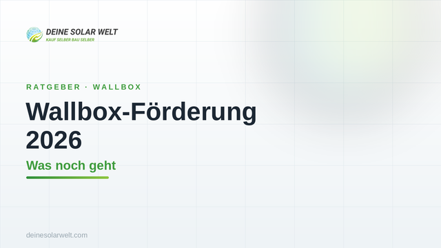 Wallbox-Förderung 2026: Diese Zuschüsse gibt es noch