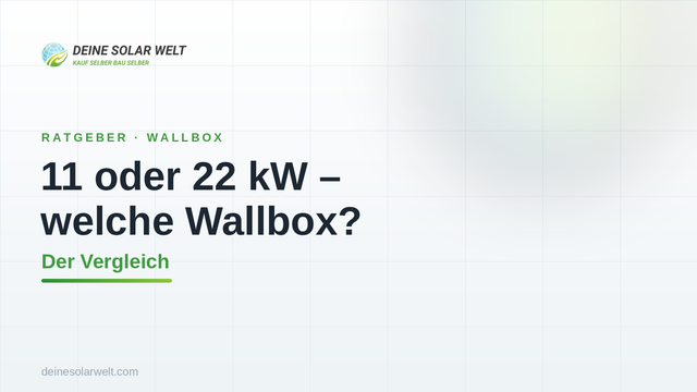 Wallbox 11 kW oder 22 kW: Welche reicht wirklich?