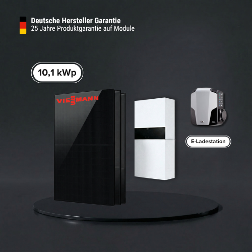 10,12 kWp Viessmann PV-Komplettset mit 5,0 kWh Speicher inkl. Wallbox – Made in Germany