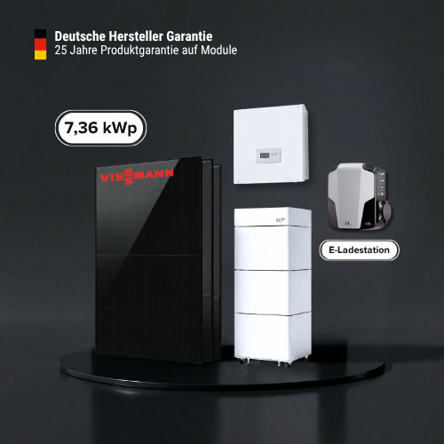 7,36 kWp Solaranlage mit RCT Power Speicher 5,7 kWh - Viessmann 460 W – Made in Germany