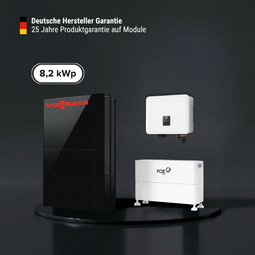 8,28 kWp Viessmann Photovoltaik-Komplettpaket mit Fox ESS EQ Speicher 6,4 kWh