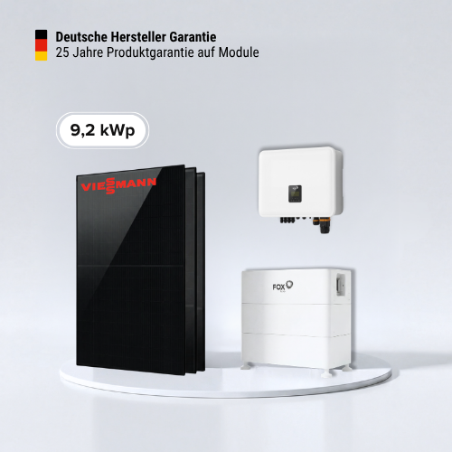 9.2 kWp Viessmann Photovoltaik-Komplettpaket mit Fox ESS Speicher 12.3 kWh