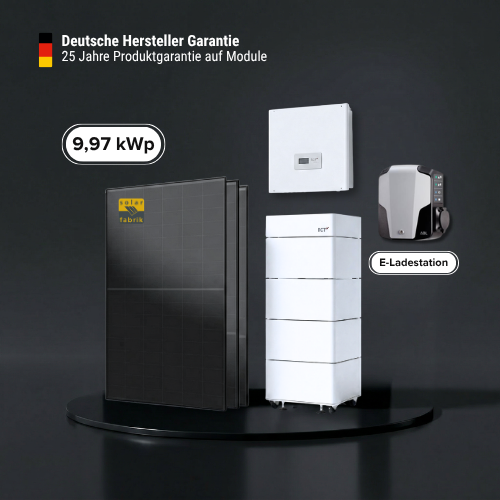 9,97 kWp Solaranlage mit RCT Power Speicher 7,6 kWh – Solar Fabrik 475W – Made in Germany