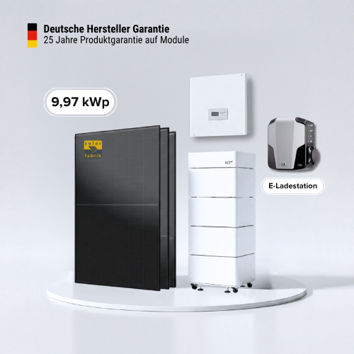 9,97 kWp Solaranlage mit RCT Power Speicher 7,6 kWh – Solar Fabrik 475W – Made in Germany