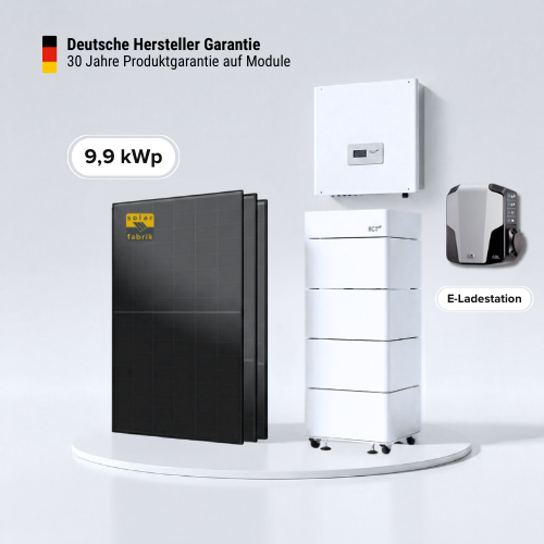 Solarkomplettpaket 9,97 kWp mit RCT 7,6 kWh Stromspeicher inkl. Wallbox Made in Germany
