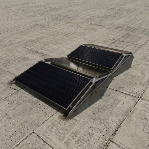 T.Werk Flachdach Ost/West Montageset für 4 Solarmodule – hintereinander (TRITON System)