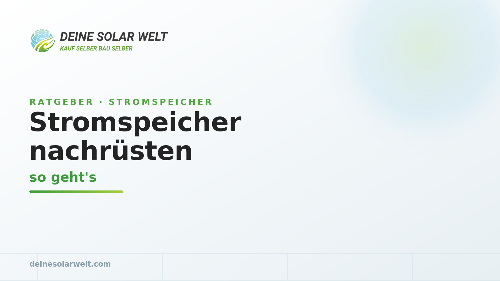Stromspeicher nachrüsten: so geht's