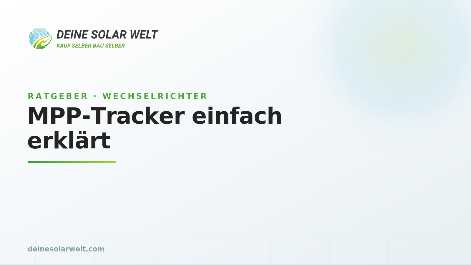 MPP-Tracker einfach erklärt