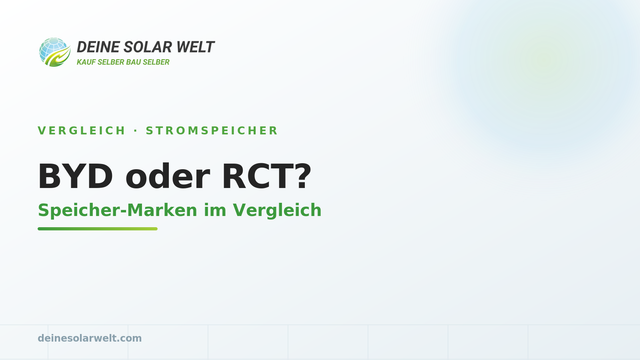 BYD oder RCT? Speicher-Marken im Vergleich