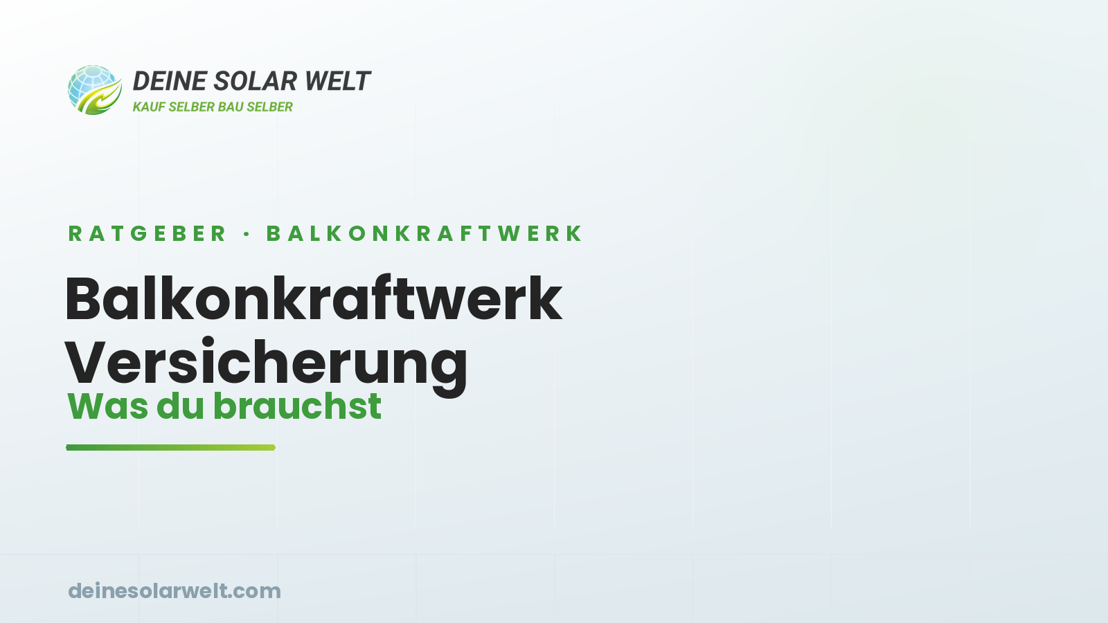 Balkonkraftwerk-Versicherung: brauchst du eine – und was ist abgedeckt?