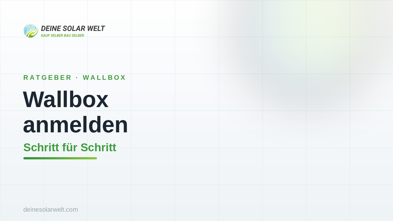 Wallbox anmelden: So läuft die Meldung beim Netzbetreiber