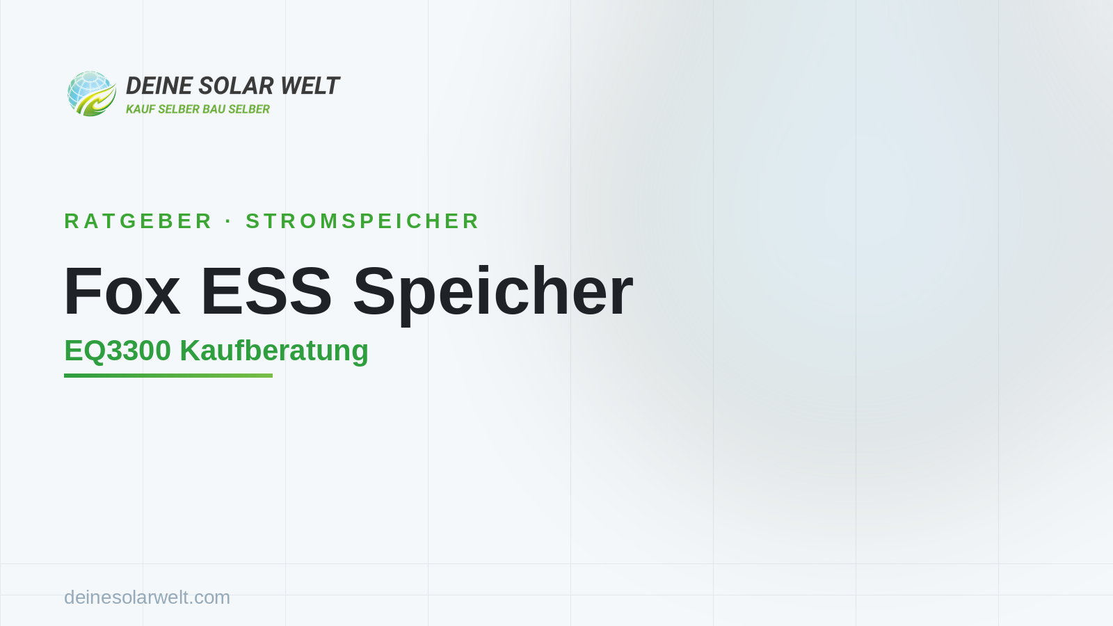 Fox ESS Speicher: welcher EQ3300 passt zu dir?