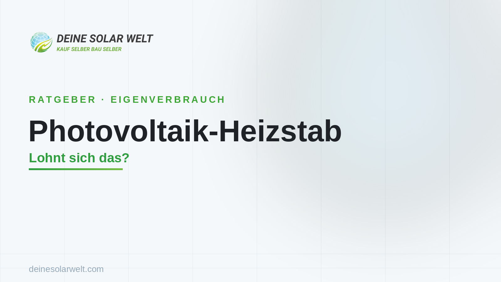 Photovoltaik-Heizstab: lohnt sich das?