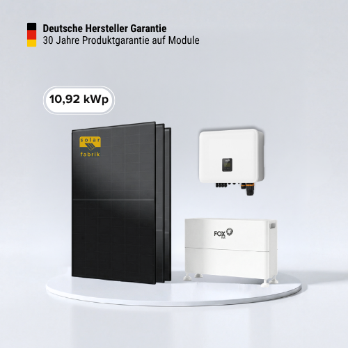10,92 kWp Photovoltaik-Komplettpaket mit Fox ESS EQ Speicher 6,4 kWhw