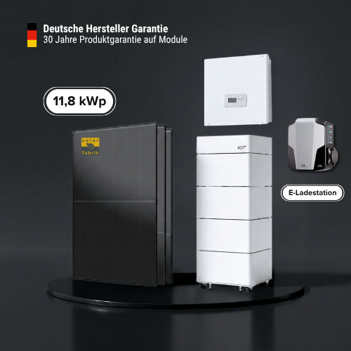 11,87 kWp PV-Komplettset mit RCT Power 7,6 kWh Speicher inkl. Wallbox – Made in Germany