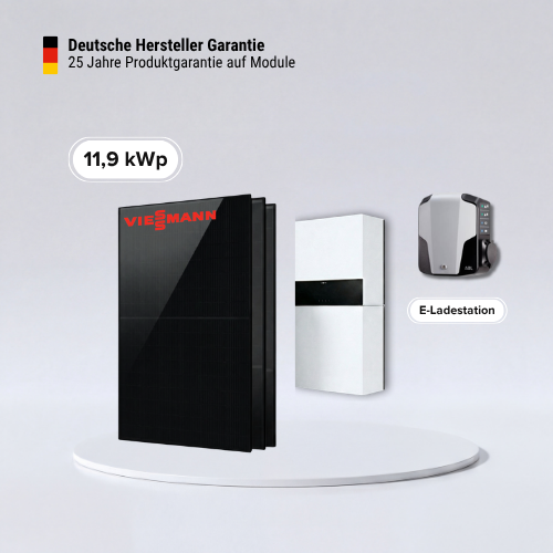 11,96 kWp Viessmann PV-Komplettset mit 5,0 kWh Speicher inkl. Wallbox – Made in Germany