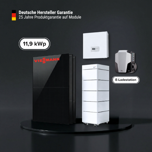 11,96 kWp Solaranlage mit RCT Power Speicher 9,6 kWh - Viessmann 460 W – Made in Germany