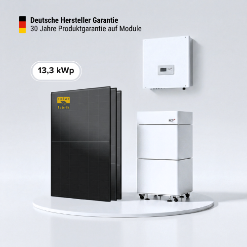 13,3 kWp Solarkomplettpaket mit RCT Power Speicher Made in Germany