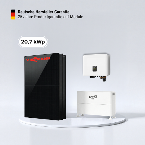 20,7 kWp Viessmann Photovoltaik-Komplettpaket mit Fox ESS EQ Speicher 6,4 kWh