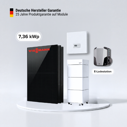 7,36 kWp Solaranlage mit RCT Power Speicher 5,7 kWh - Viessmann 460 W – Made in Germany