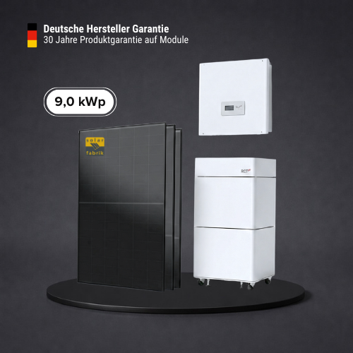 Solarkomplettpaket 9,0 kWp – RCT Speicher – SolarFabrik 450 W – RCT Power DC 8.0