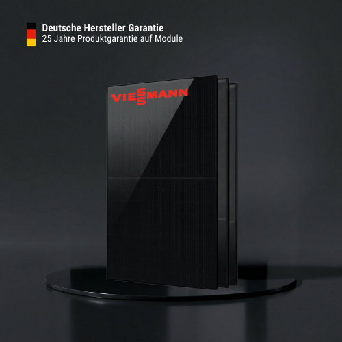 Viessmann Vitovolt 300-DG M465AT Solarmodul vor dunklem Hintergrund